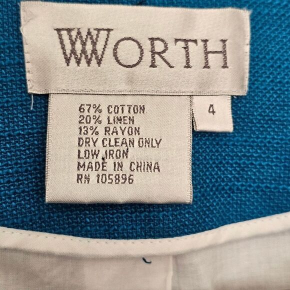 Blue White Nautical Cotton Linen Resort Blazer Suit Jacket Sailor Beachy Boating - Picture 3 of 12